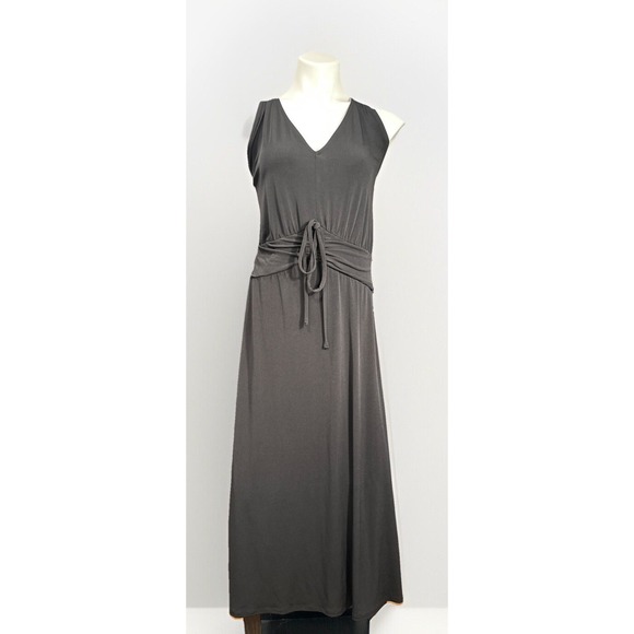 Lane Bryant Dresses & Skirts - LANE BRYANT Womens Sz 22/24 Black Stretch Maxi Halter Dress‎ Cinched Waist